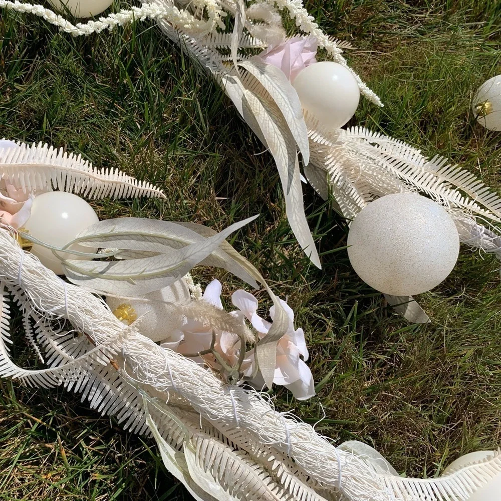 Romantic Garland With Ornaments and Faux Florals